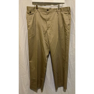 Lands' End Classic Trousers Traditional Fit Chino Pants Men's Size 38x28 Khaki